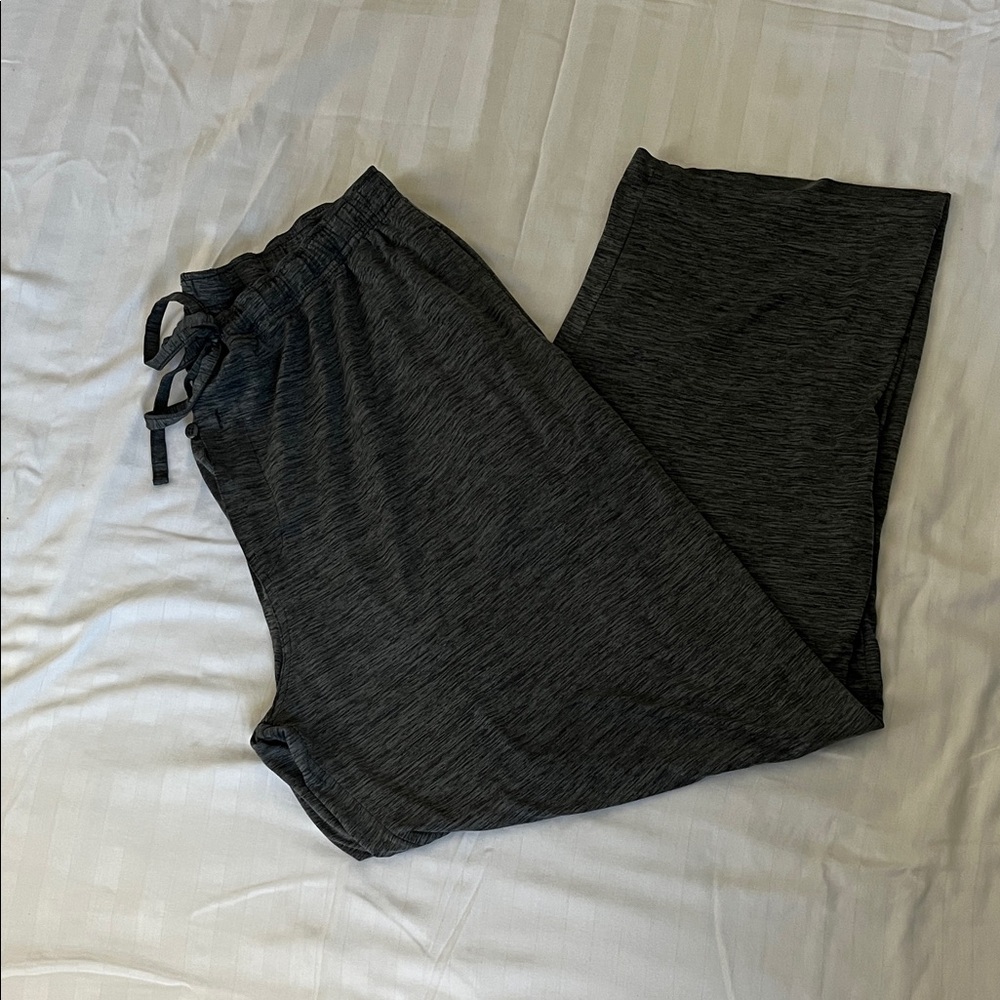 Dark Gray Casual Drawstring Pants